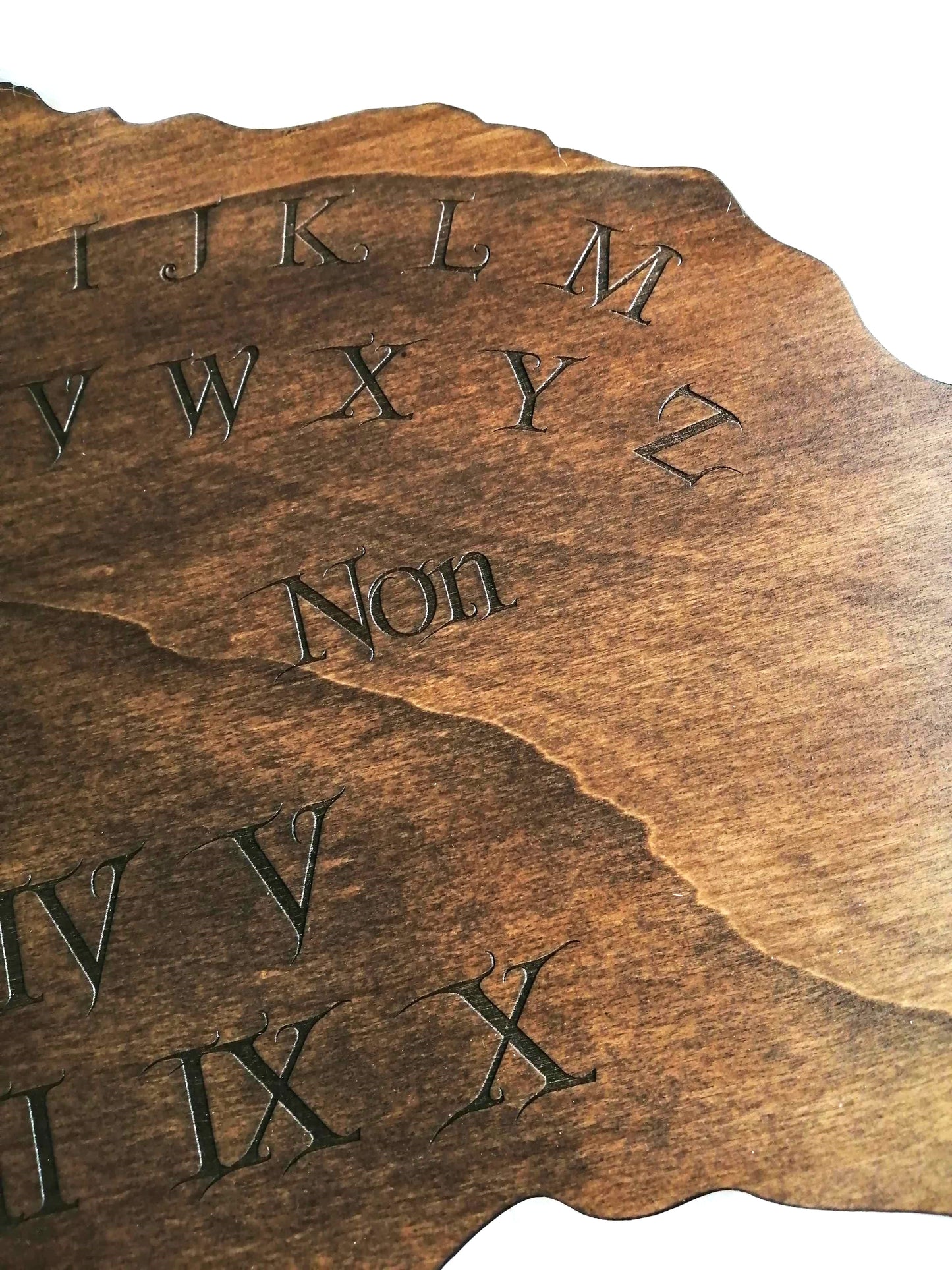 Planche Ouija Artisanale en Bois - Grand Format, Divination Ésotérique et Décoration Mystique