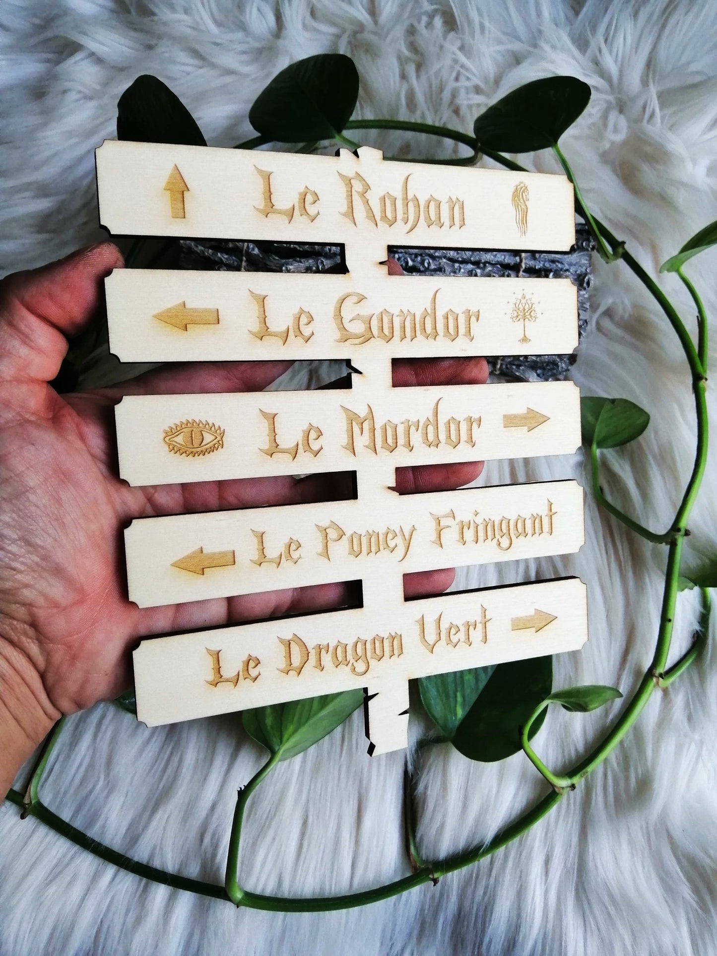 Le seigneur des anneaux, panneau de direction
