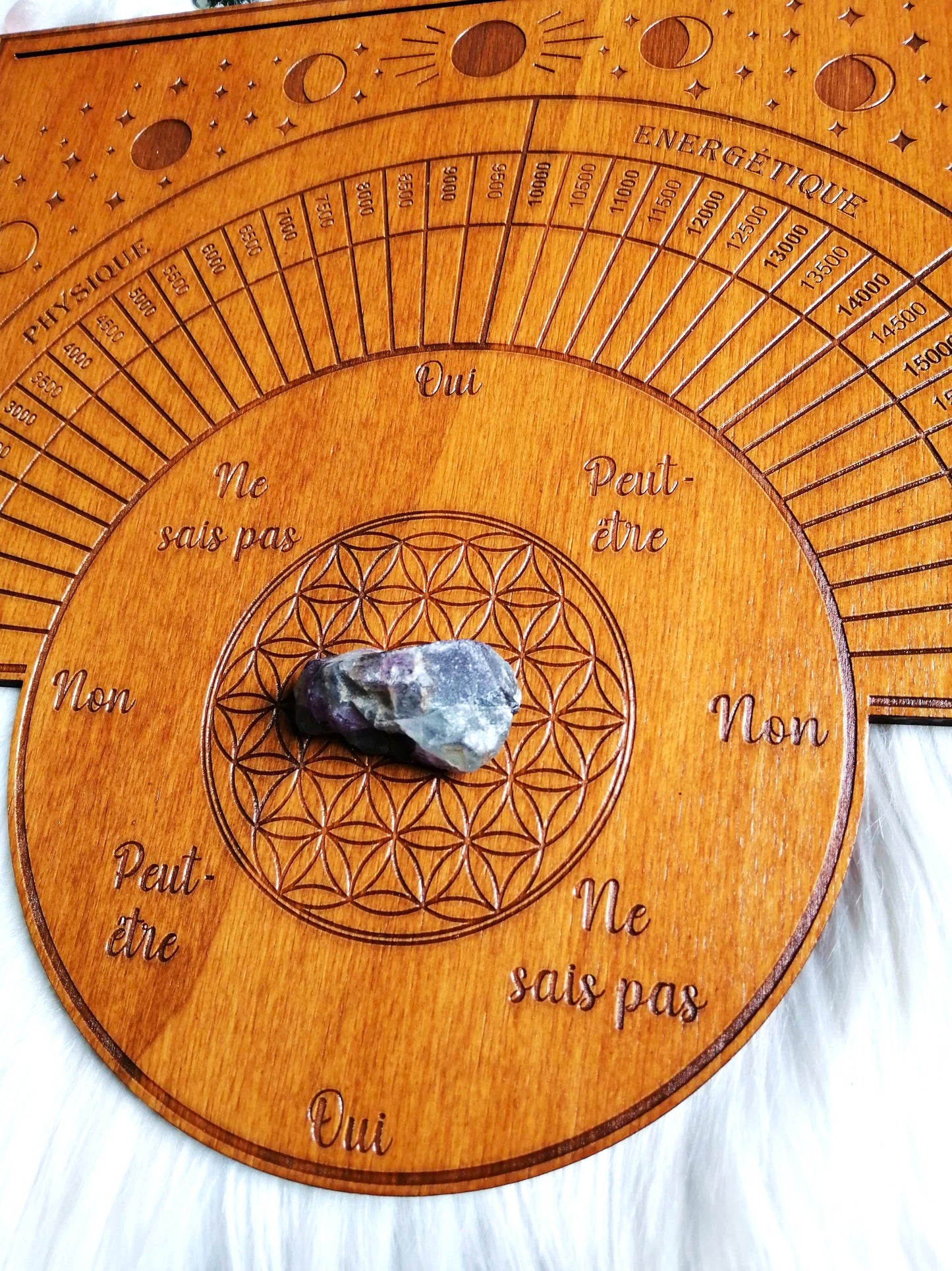 🔮 Planche de Radiesthésie Cartomancie – Outil Artisanale pour Pendule et Divination