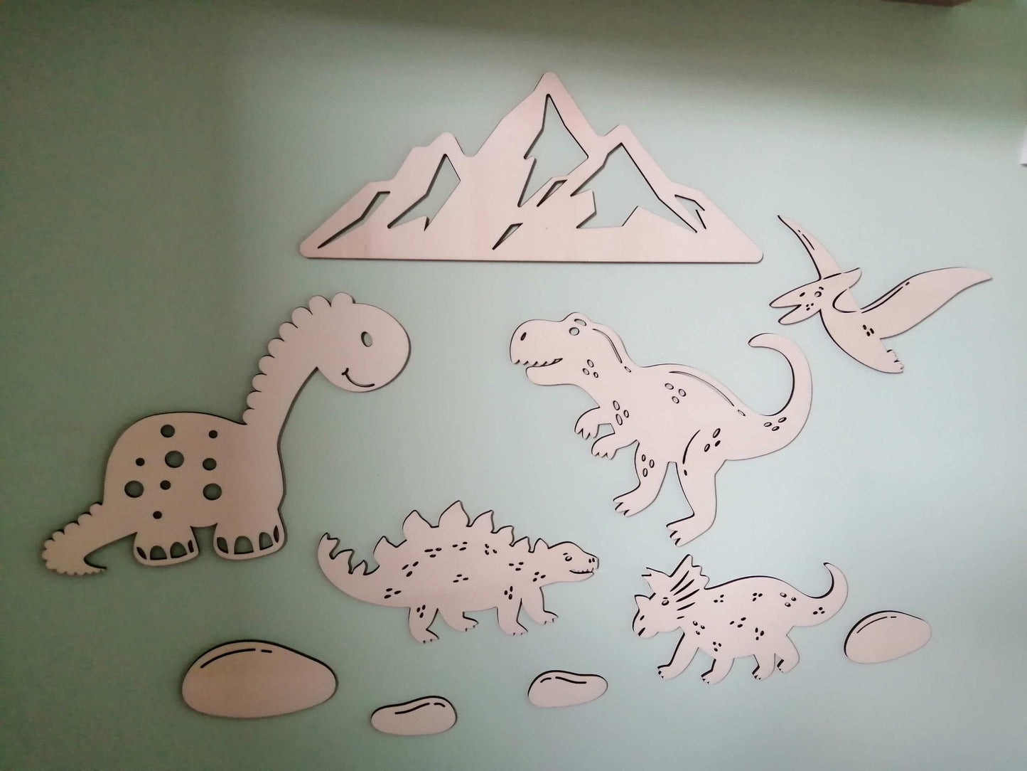 "Les Dinosaures Enchantés" pour chambre d'enfants.