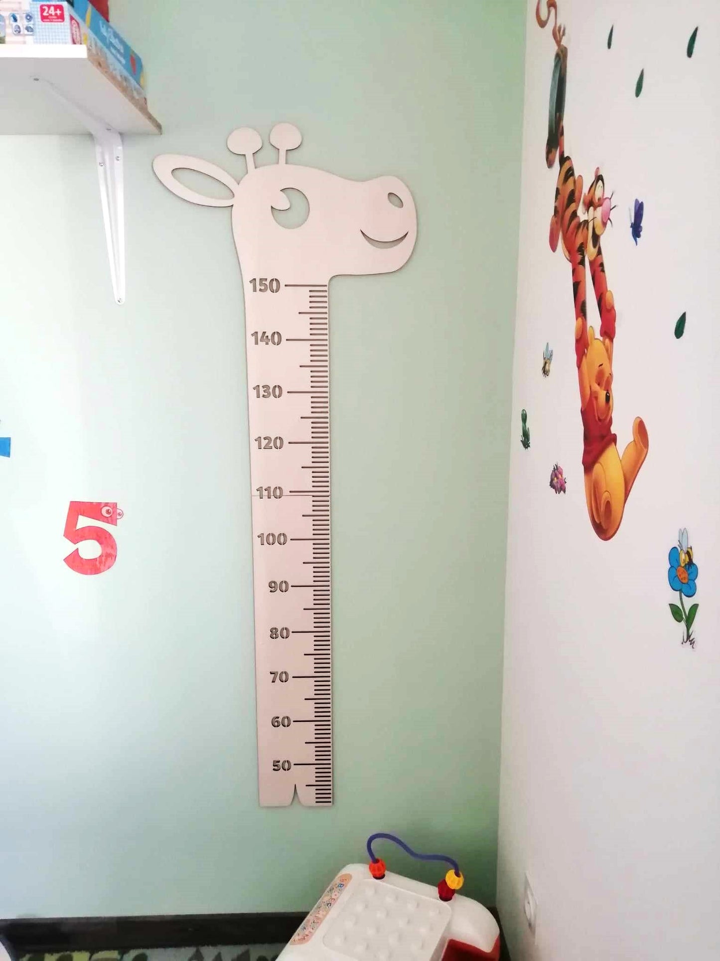 Toise Girafe, décoration murale chambre enfant originale.