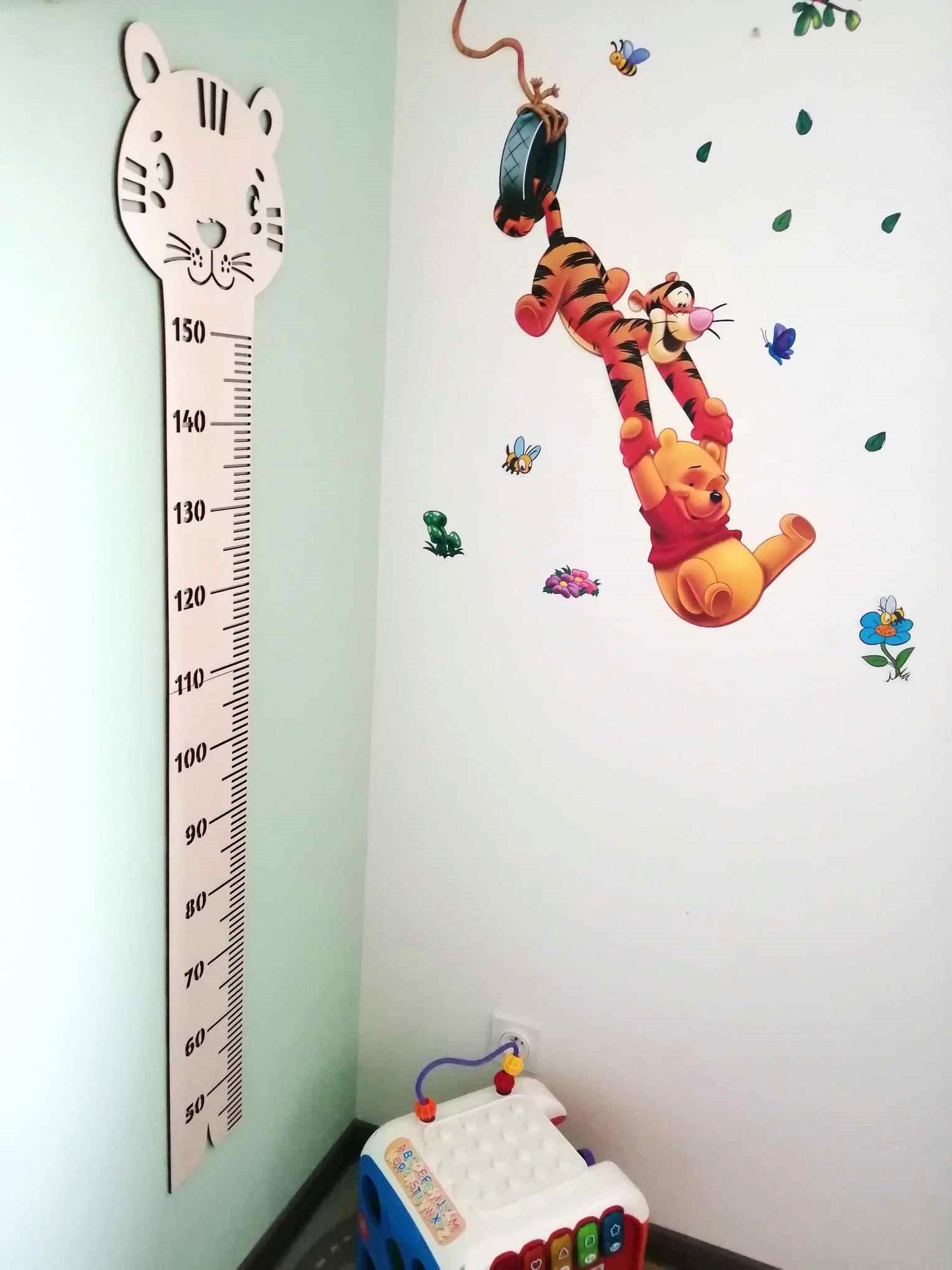 Toise tigre, décoration murale chambre enfant originale.