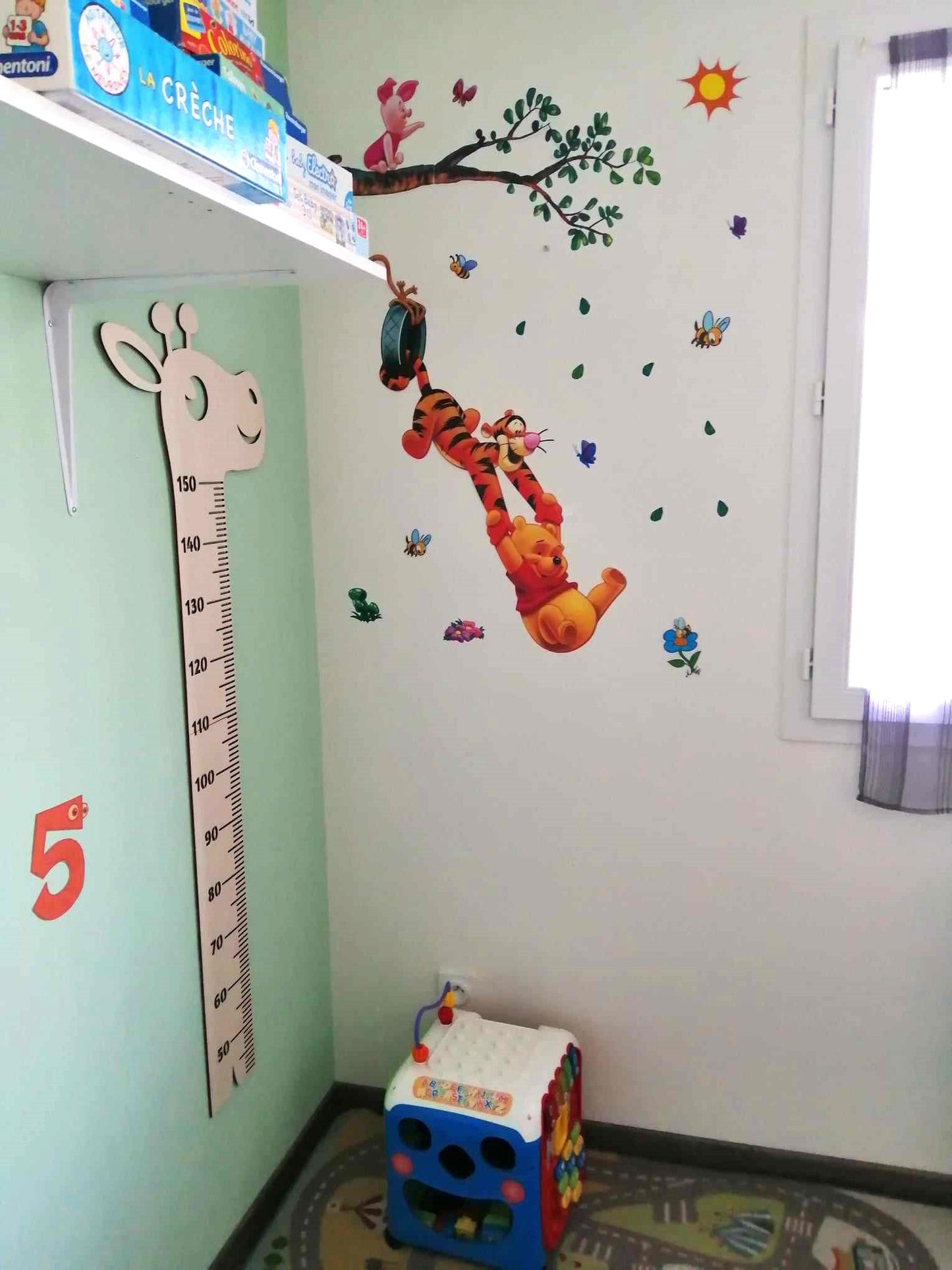 Toise Girafe, décoration murale chambre enfant originale.