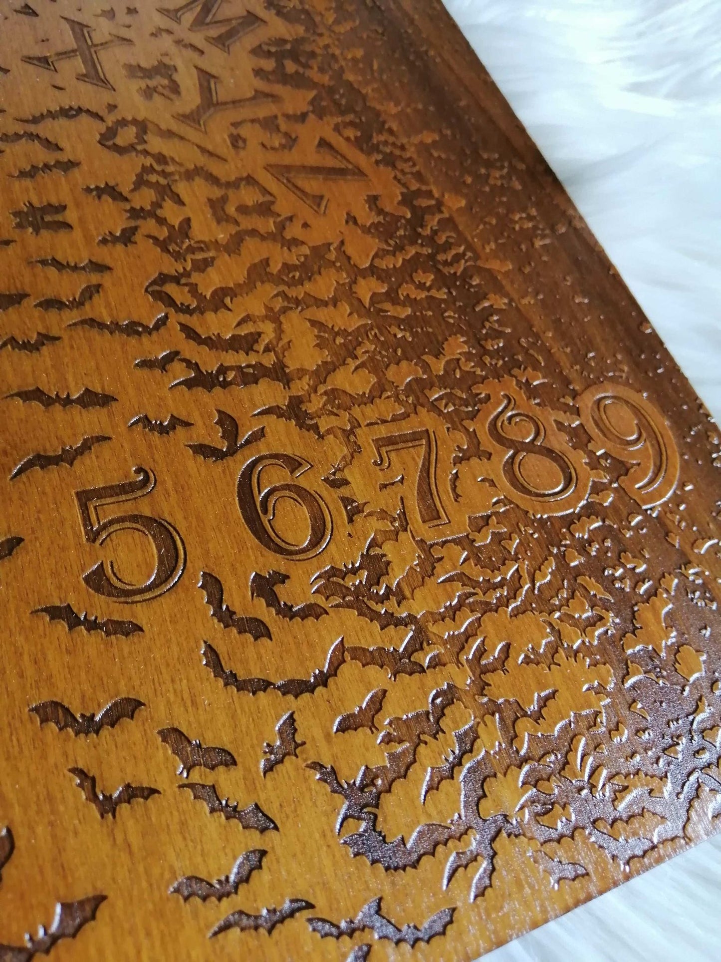 Planche Ouija chauve souris Artisanale - Grand Format, Bois de Qualité, Divination et Décoration Ésotérique Unique