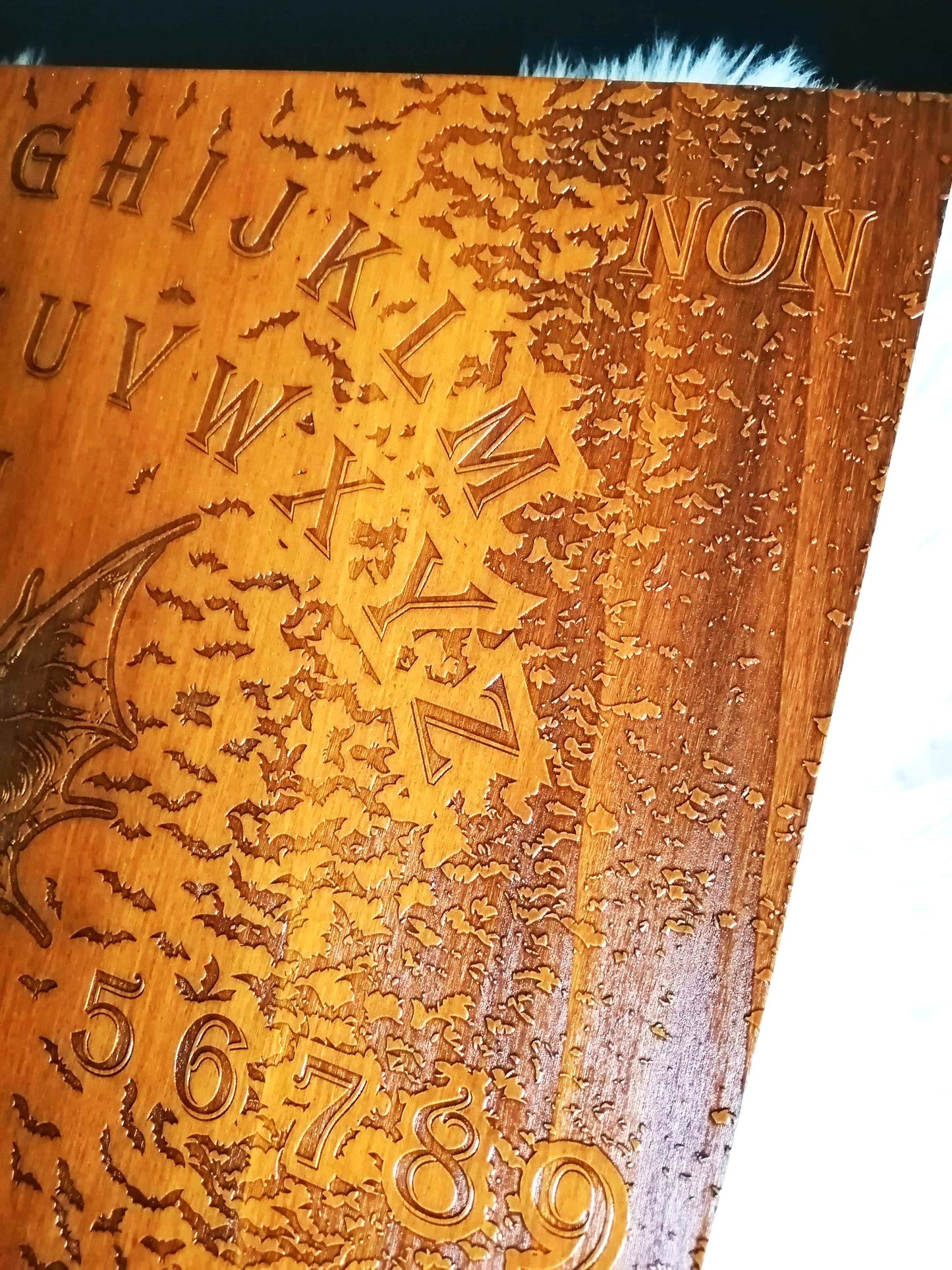 Planche Ouija chauve souris Artisanale - Grand Format, Bois de Qualité, Divination et Décoration Ésotérique Unique