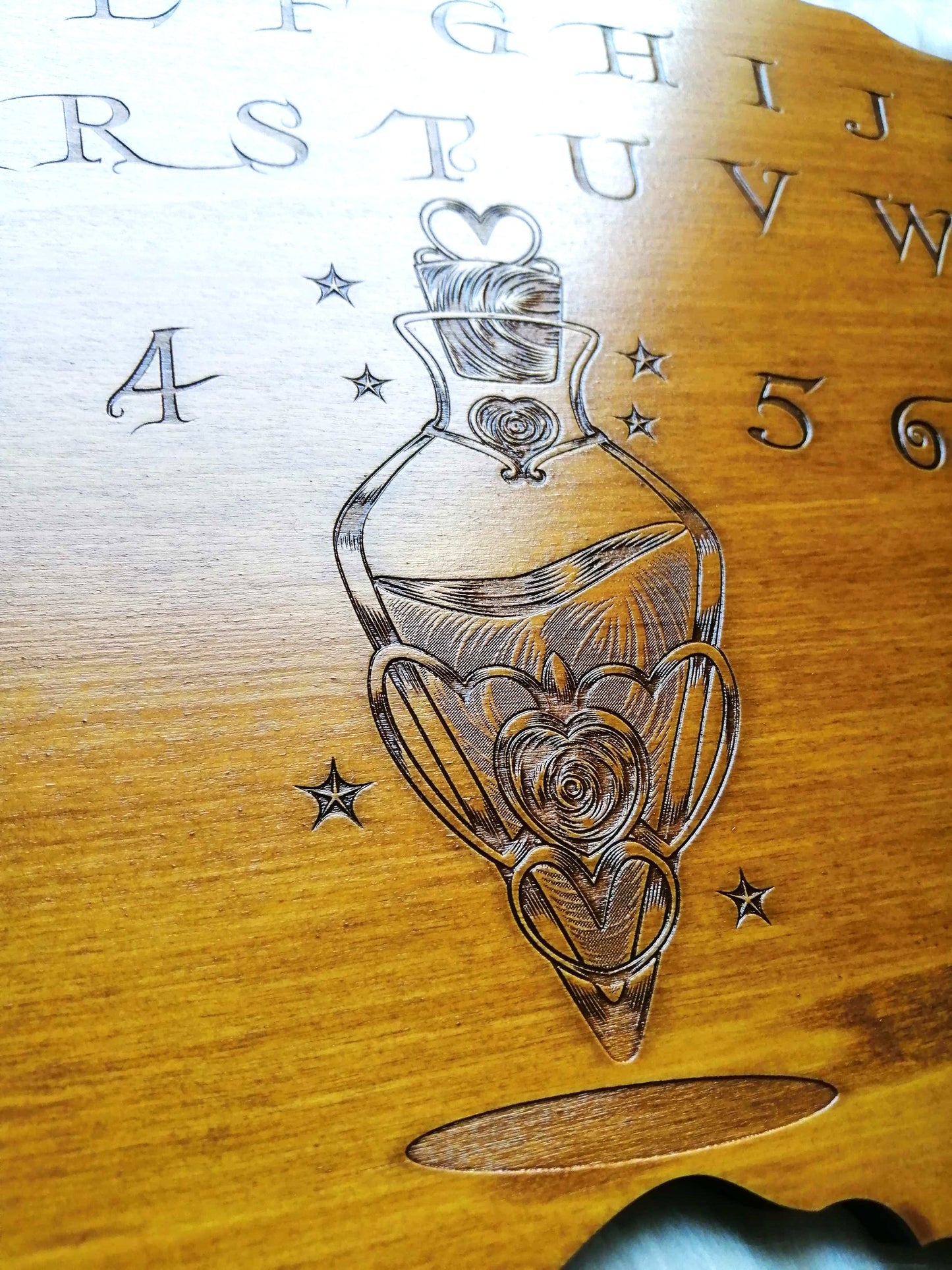 Planche Ouija Potion Artisanale - Grand Format, Bois de Qualité, Divination et Décoration Mystiqu