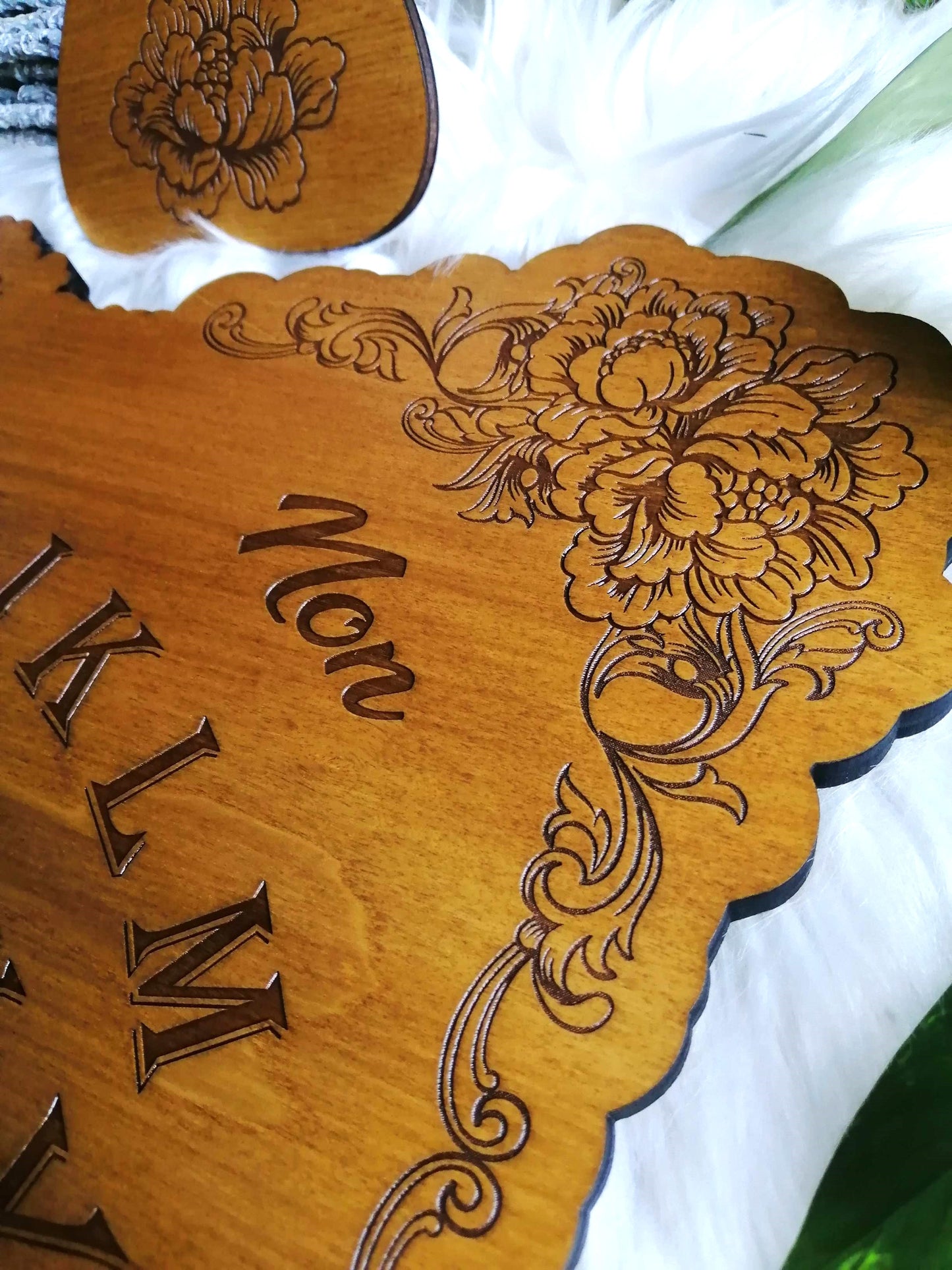 Planche Ouija Florale Artisanale - Grand Format en Bois de Qualité, Divination et Décoration Ésotérique Unique