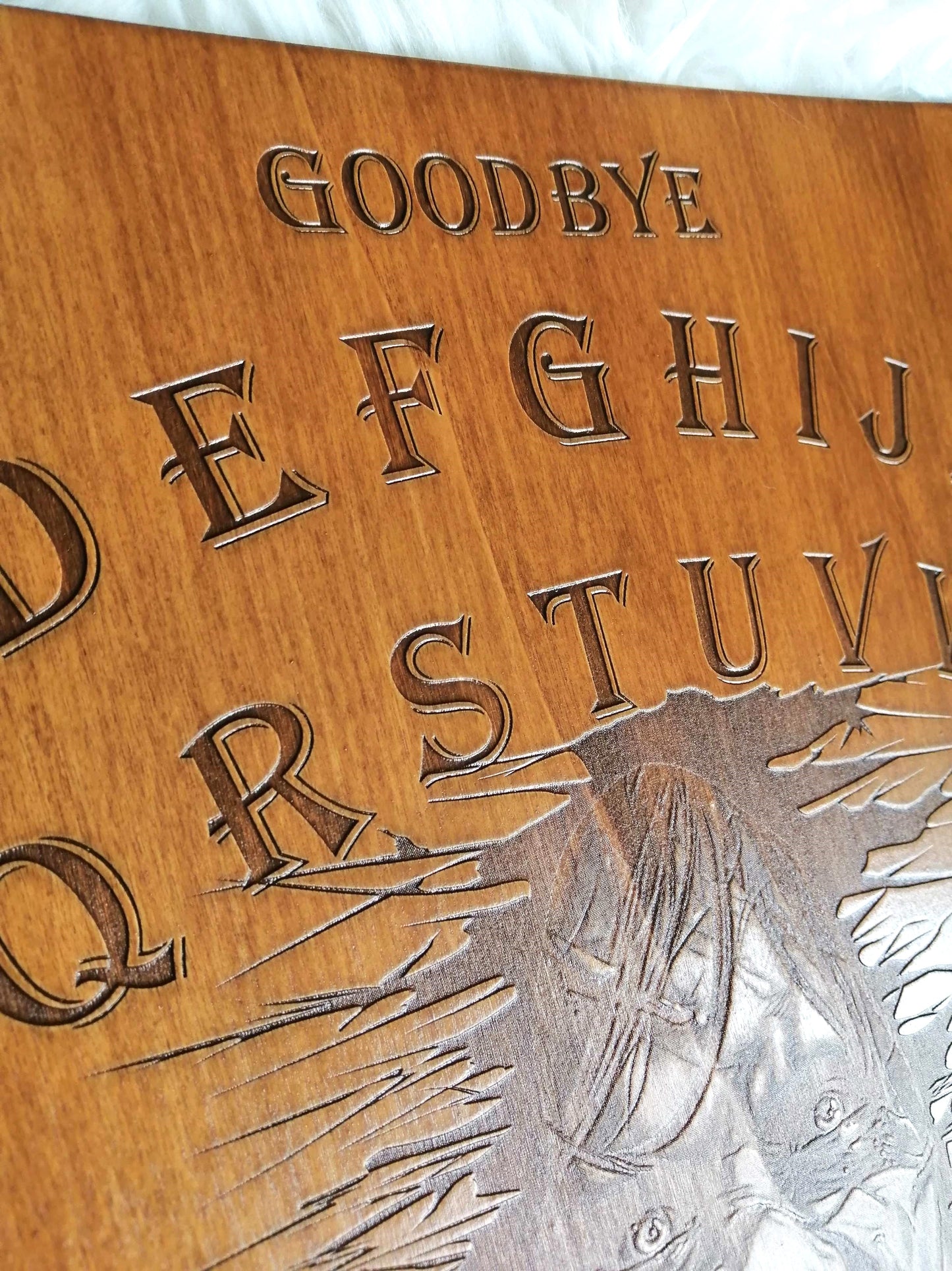 Planche Ouija L'Exorciste Artisanale - Grand Format en Bois, Divination et Décoration Ésotérique Mystique