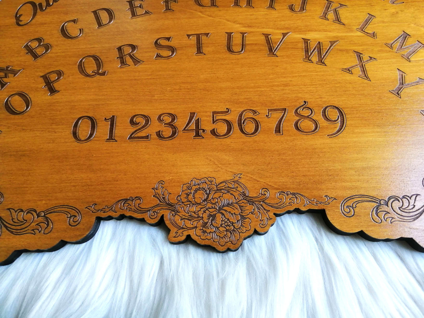 Planche Ouija Florale Artisanale - Grand Format en Bois de Qualité, Divination et Décoration Ésotérique Unique