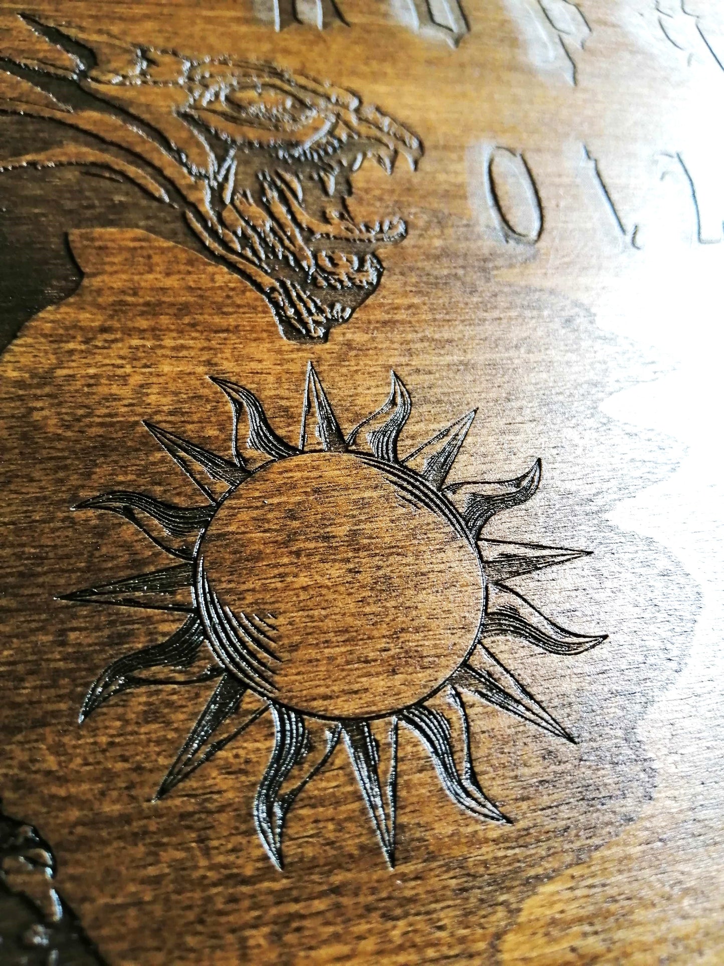 Planche Ouija 'La Gargouille' Artisanale - Grand Format en Bois, Divination et Décoration Mystique Unique