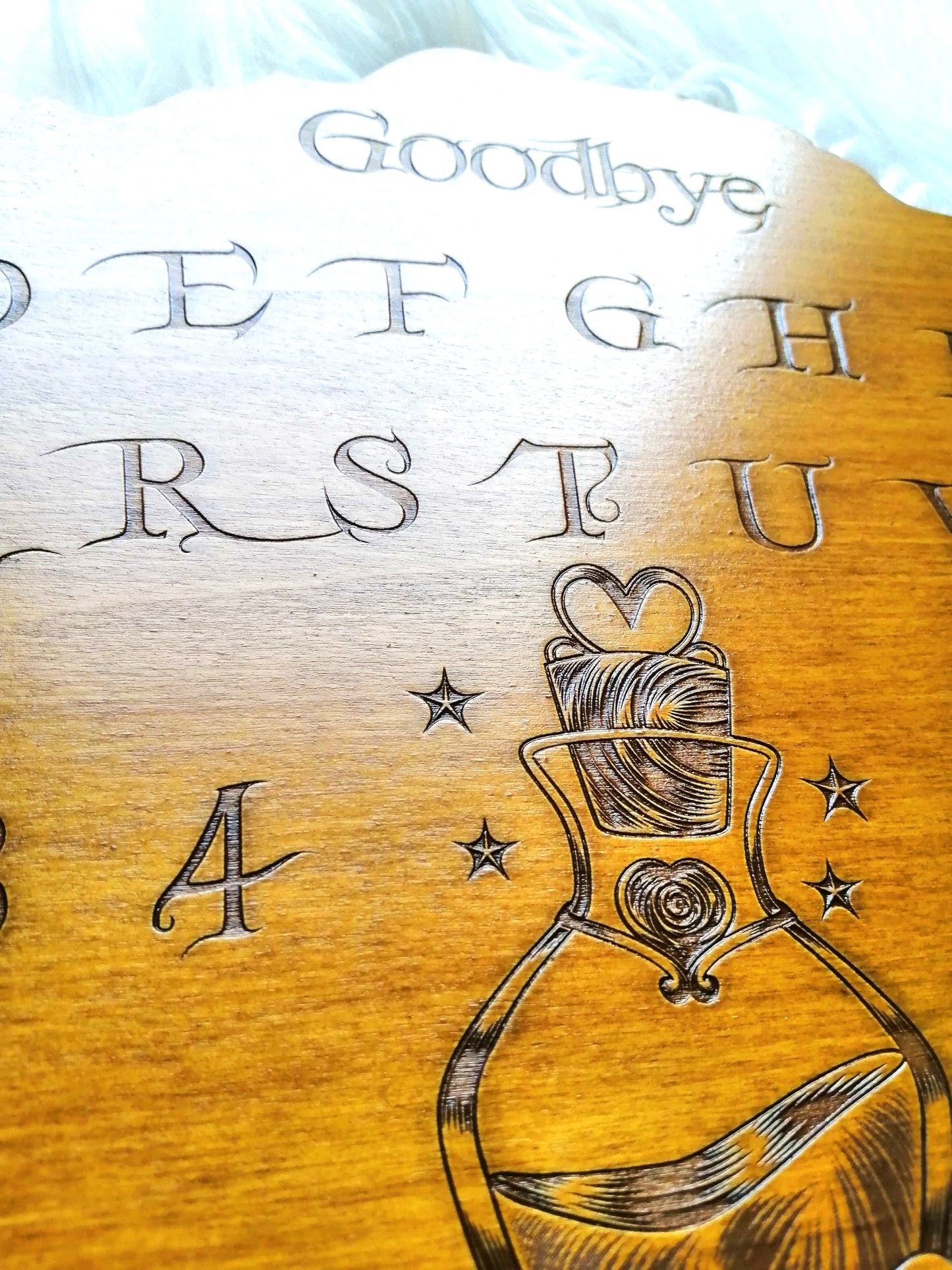 Planche Ouija Potion Artisanale - Grand Format, Bois de Qualité, Divination et Décoration Mystiqu