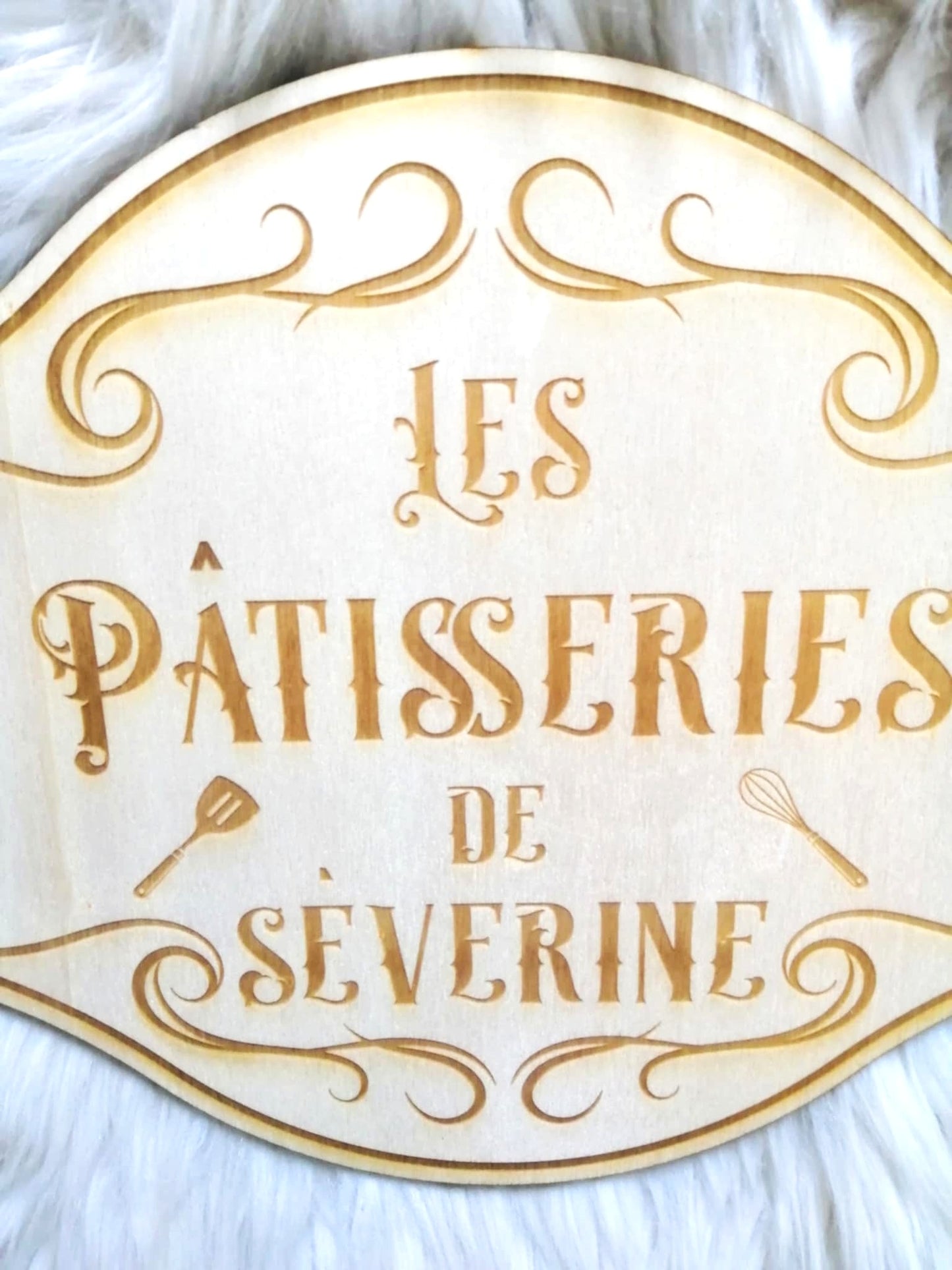 Pancarte bois personnalisée pour cuisine ou pâtisserie