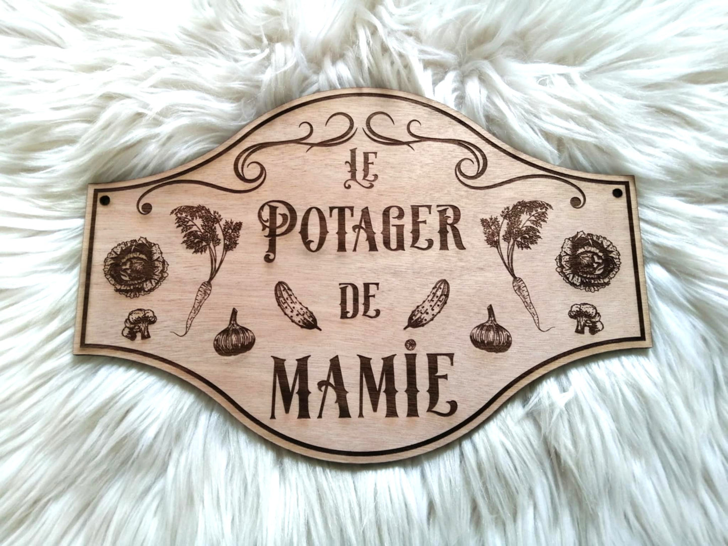 Pancarte déco jardin personnalisée Mamie