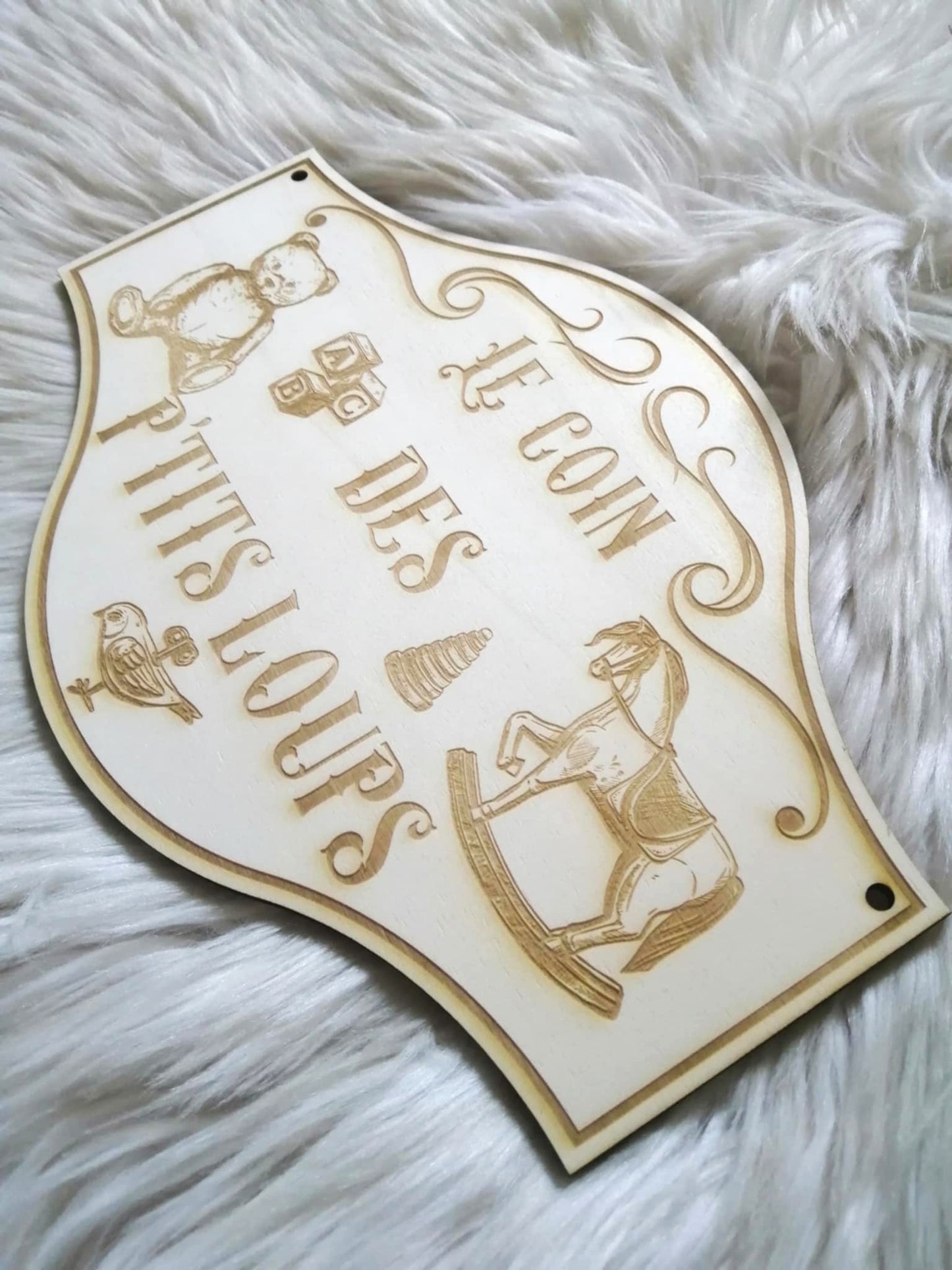 Plaque prénom bois pour enfant