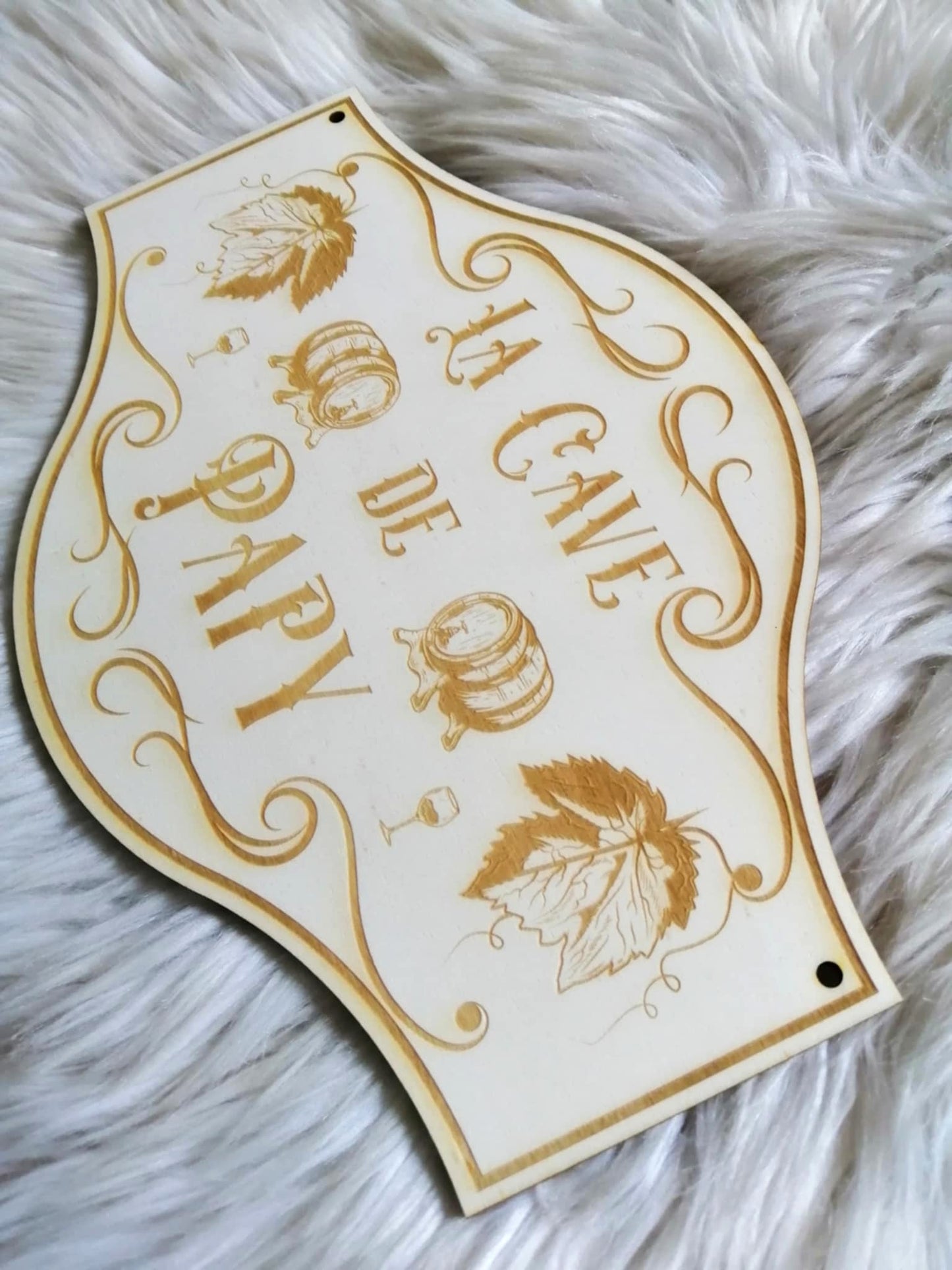 Décoration rustique pour cave ou bar maison - plaque en bois personnalisée