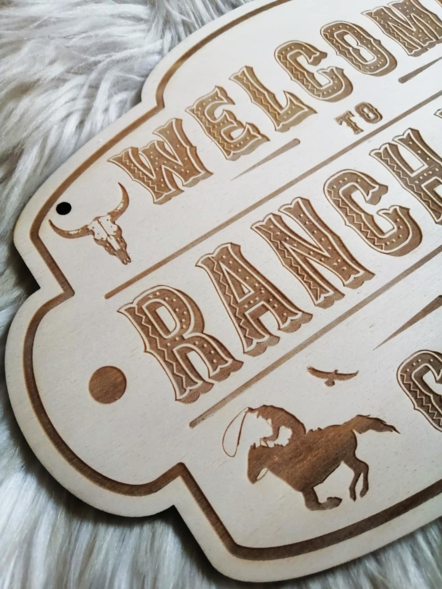 Plaque déco Ranch Lone Creek – univers Far West rustique