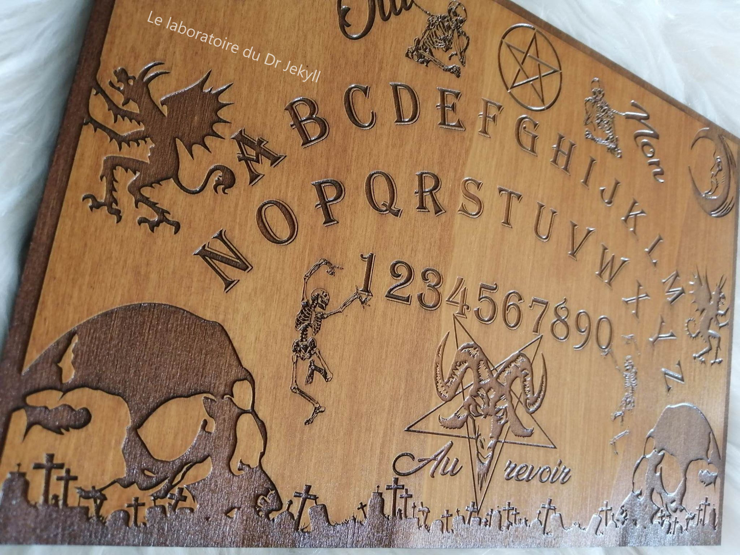 Planche Ouija La Ténébreuse Artisanale - Grand Format, Bois de Qualité, Décoration et Divination Ésotérique