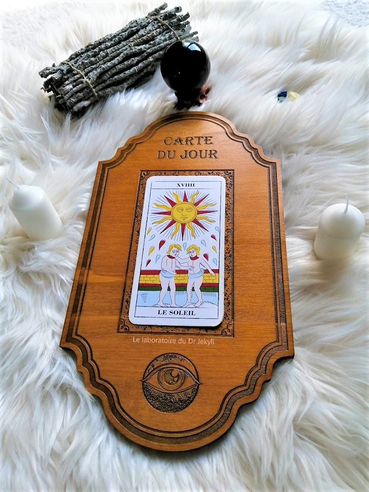 Planche de cartomancie "carte du jour" (Tarot de Marseille)