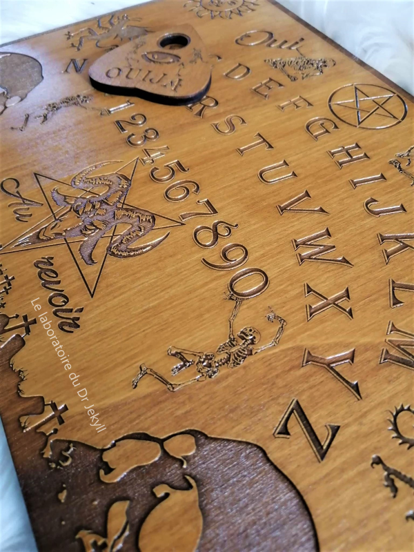 Planche Ouija La Ténébreuse Artisanale - Grand Format, Bois de Qualité, Décoration et Divination Ésotérique