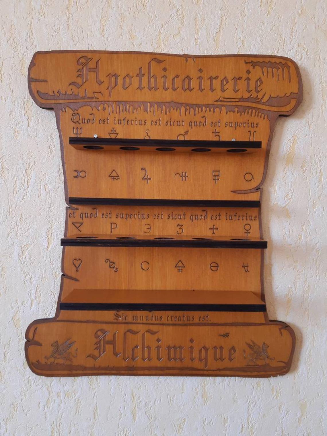 Etagère Apothicairerie ALCHIMIQUE