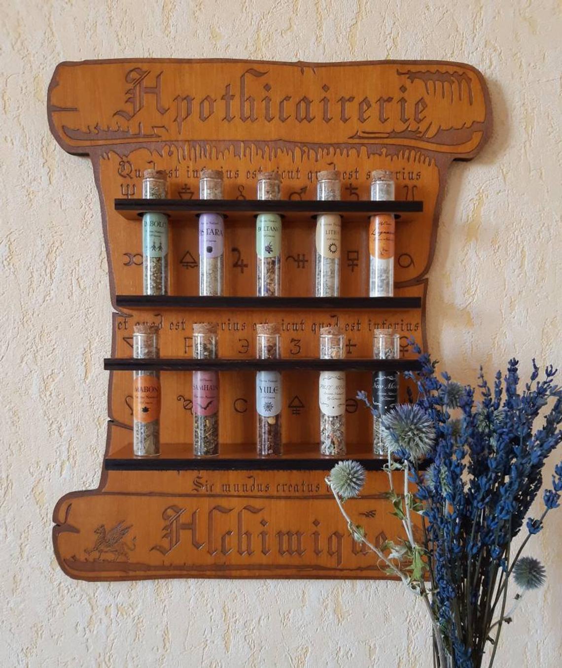 Etagère Apothicairerie ALCHIMIQUE