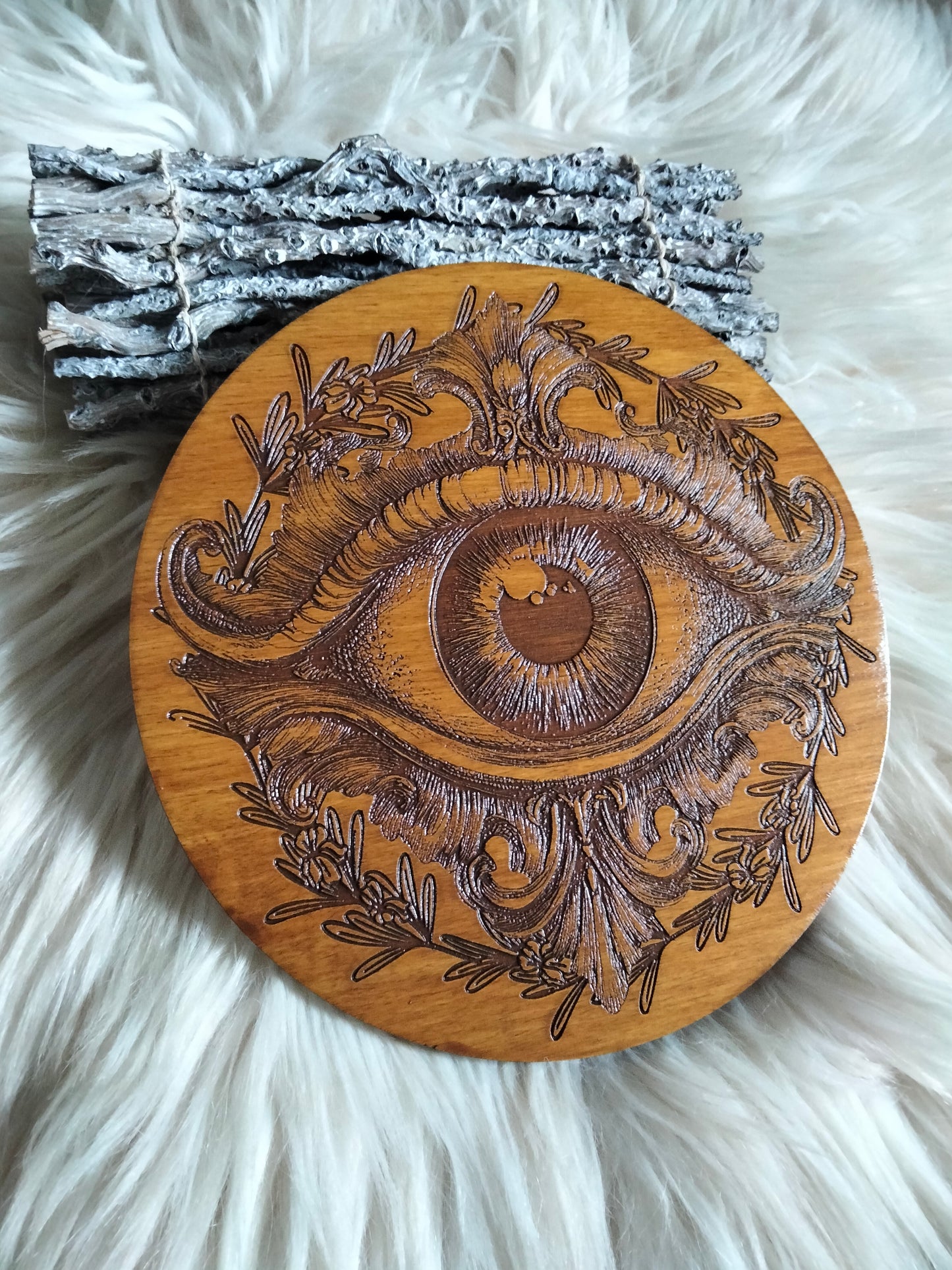 Œil Divin Mystique – Décoration Spirituelle Artisanale – Protection Énergétique et Équilibre – Style Witchy Bohème