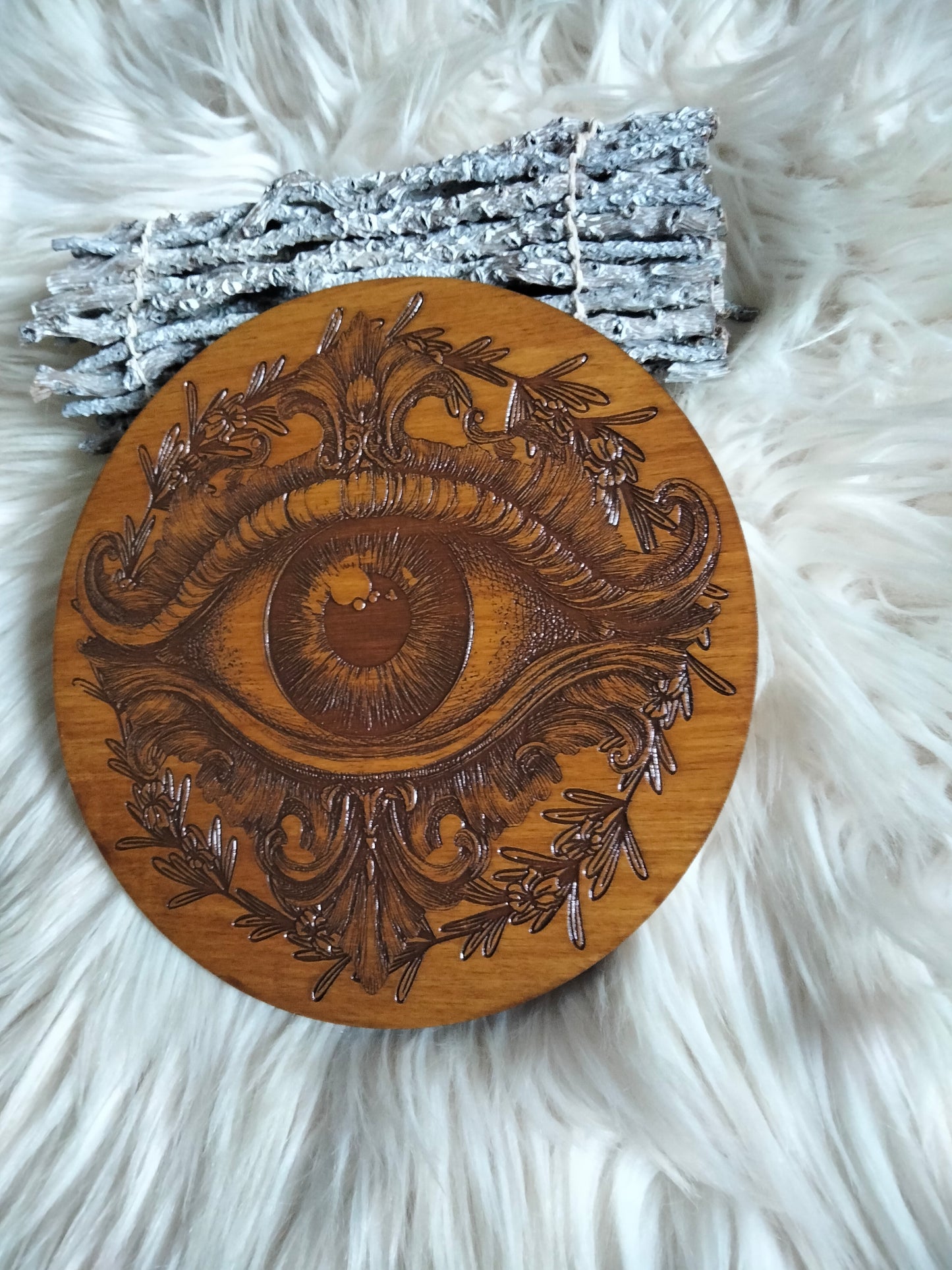 Œil Divin Mystique – Décoration Spirituelle Artisanale – Protection Énergétique et Équilibre – Style Witchy Bohème