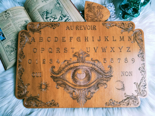 Planche Ouija bois naturel décoration witchy et mystique