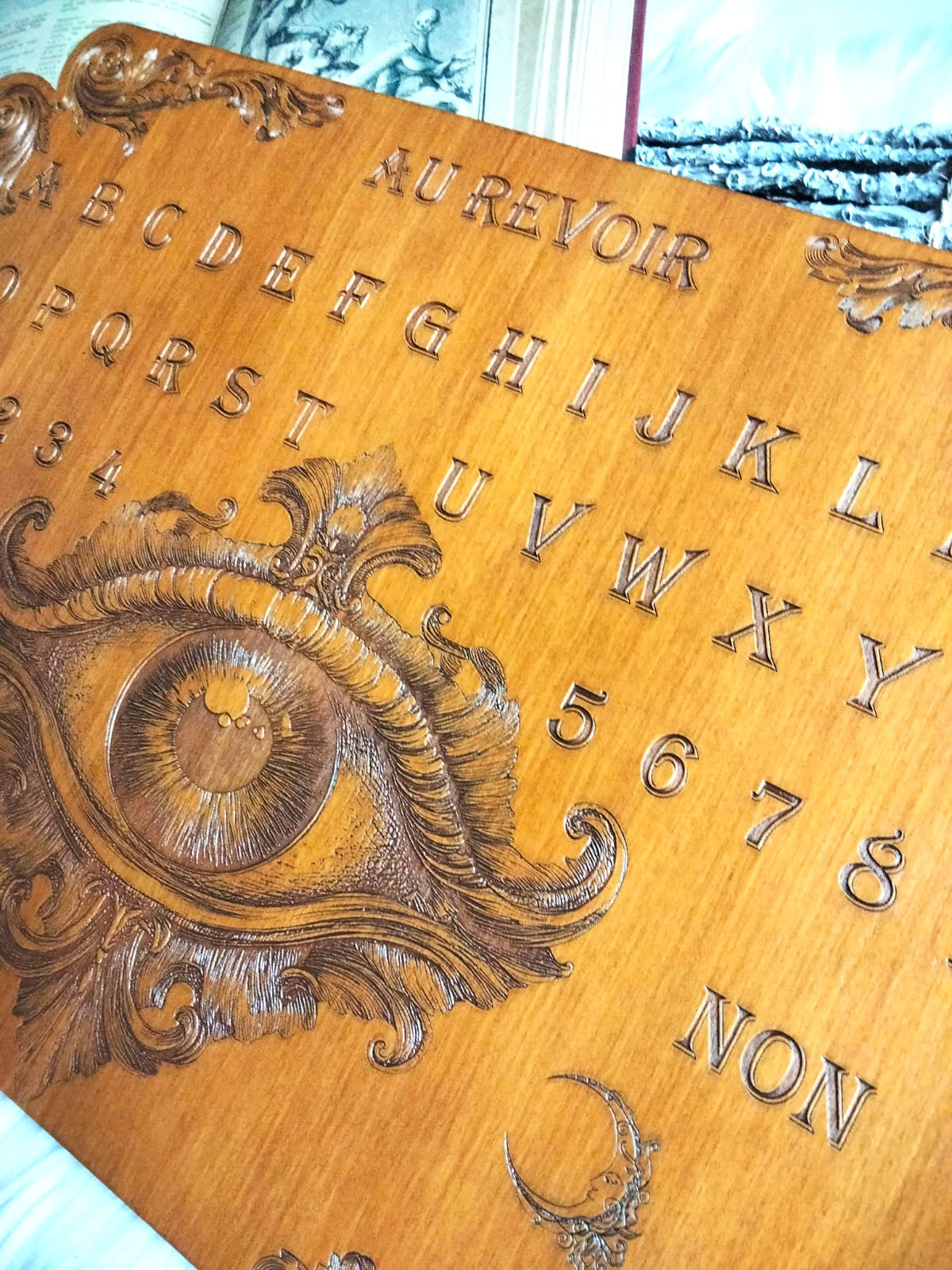 Planche Ouija décoration ésotérique artisanale witchcraft decor