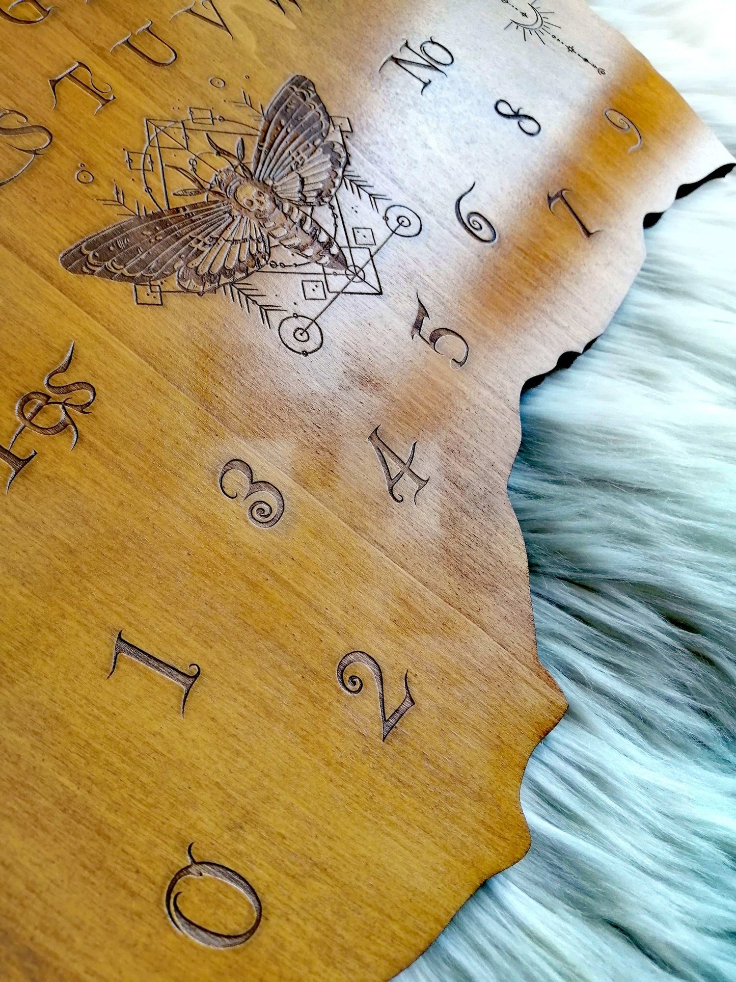 Planche Ouija Chrysalide Artisanale - Grand Format en Bois, Divination et Décoration Ésotérique Mystique
