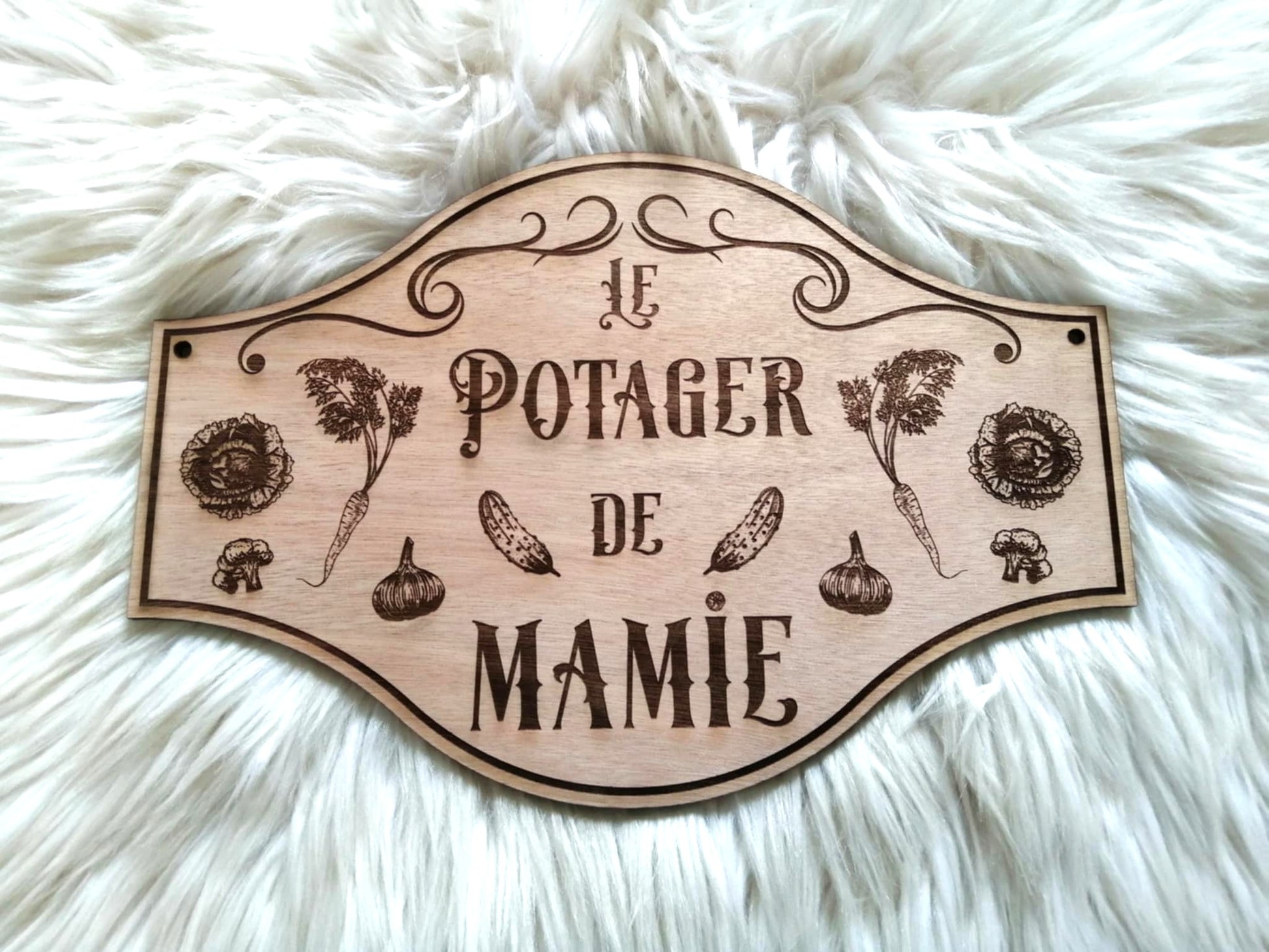 Pancarte déco jardin personnalisée Mamie