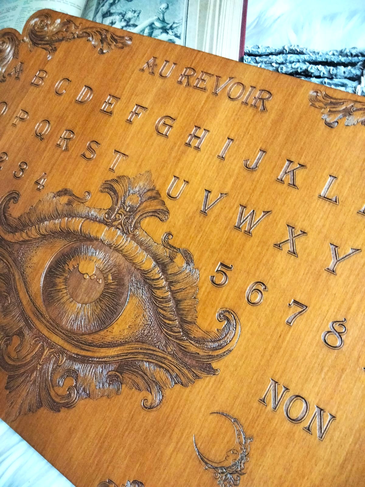 Planche de divination en bois pour décoration spirituelle