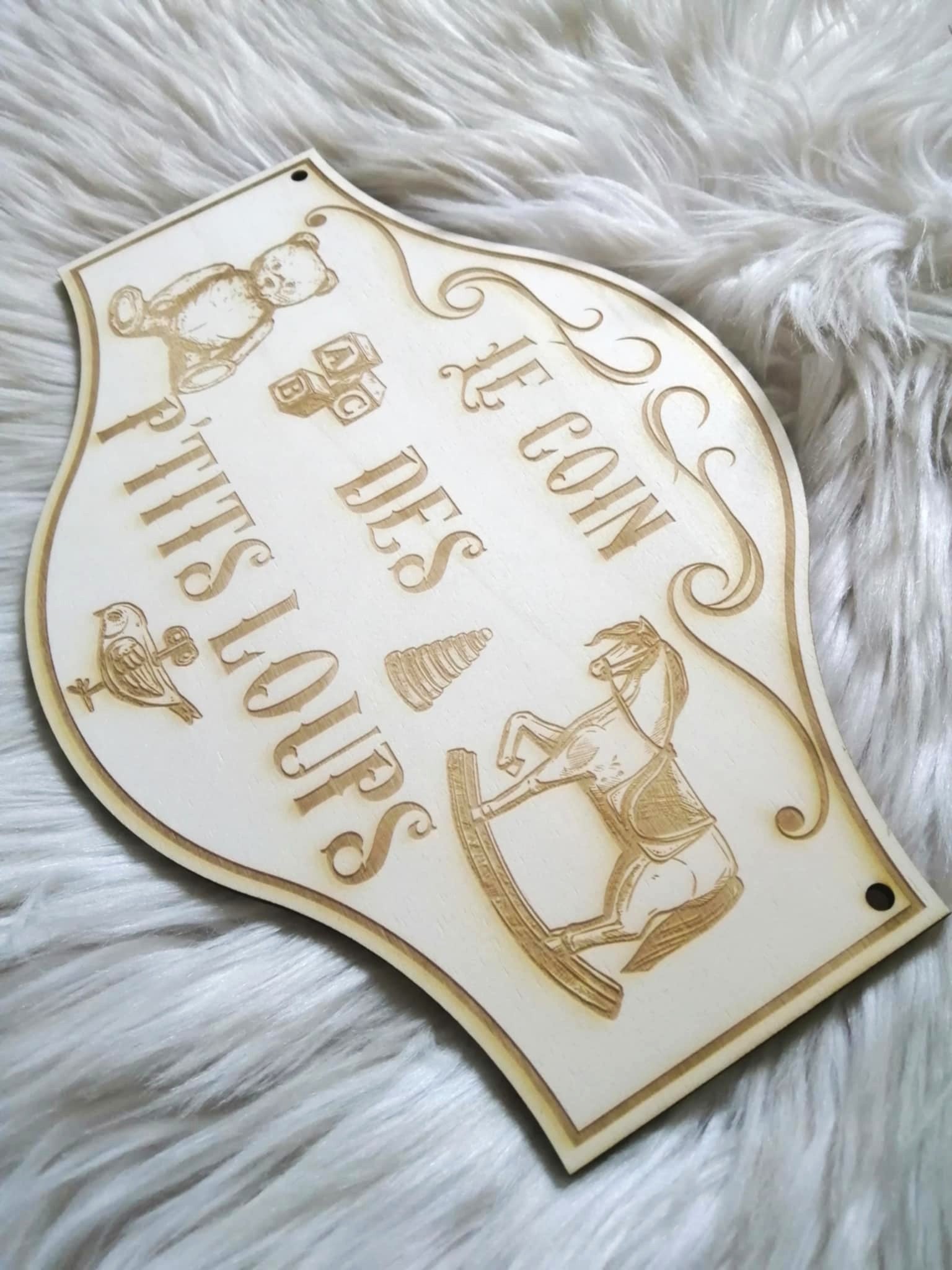 Plaque prénom bois pour enfant