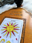 Planche de cartomancie "carte du jour"   (Tarot de Marseille)