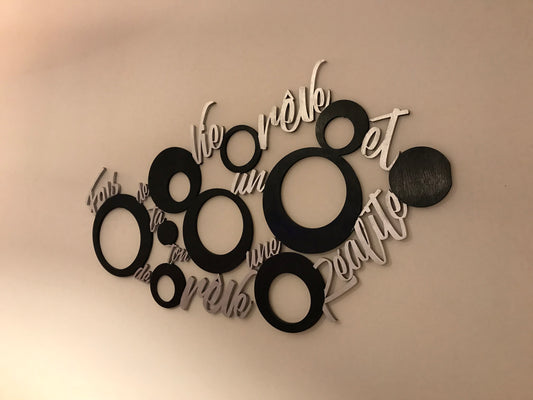 Fais de ta vie un rêve et de ton rêve une réalité.