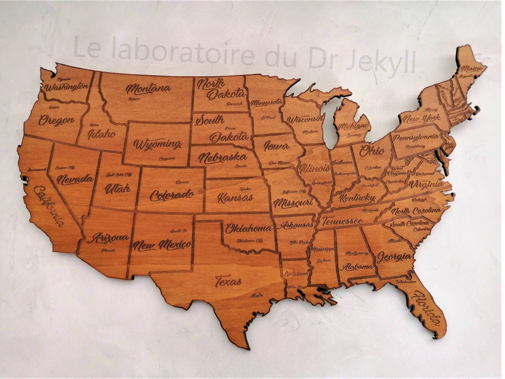Carte des USA – Le laboratoire du Dr Jekyll