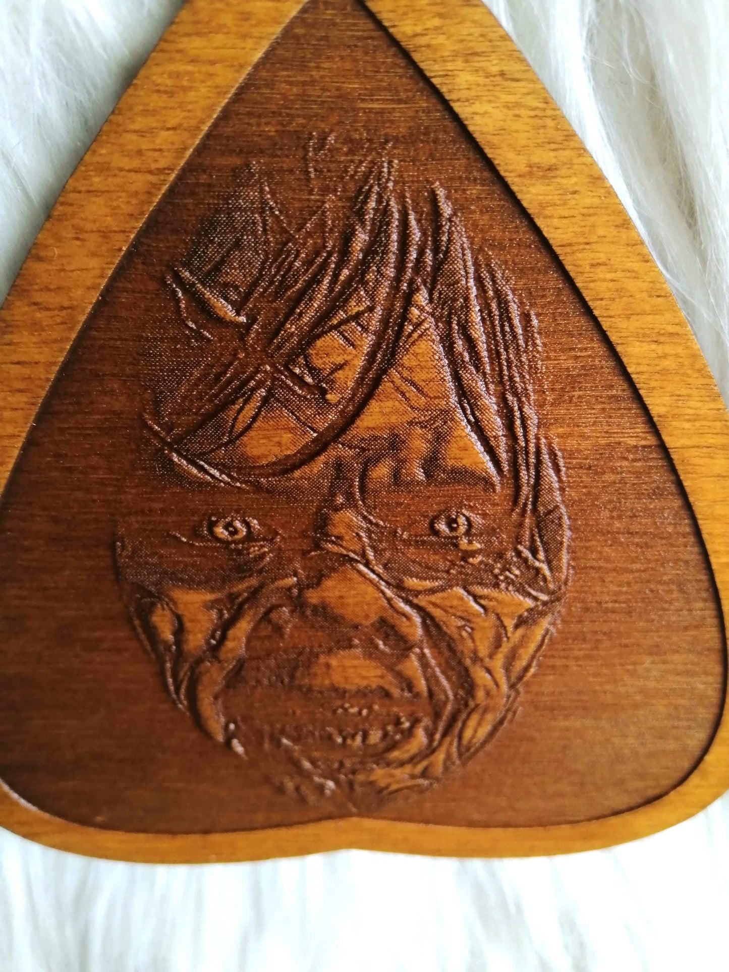 Planche Ouija Pazuzu Artisanale - Grand Format, Bois de Qualité, Divination ésotérique Inspirée de l'Exorciste