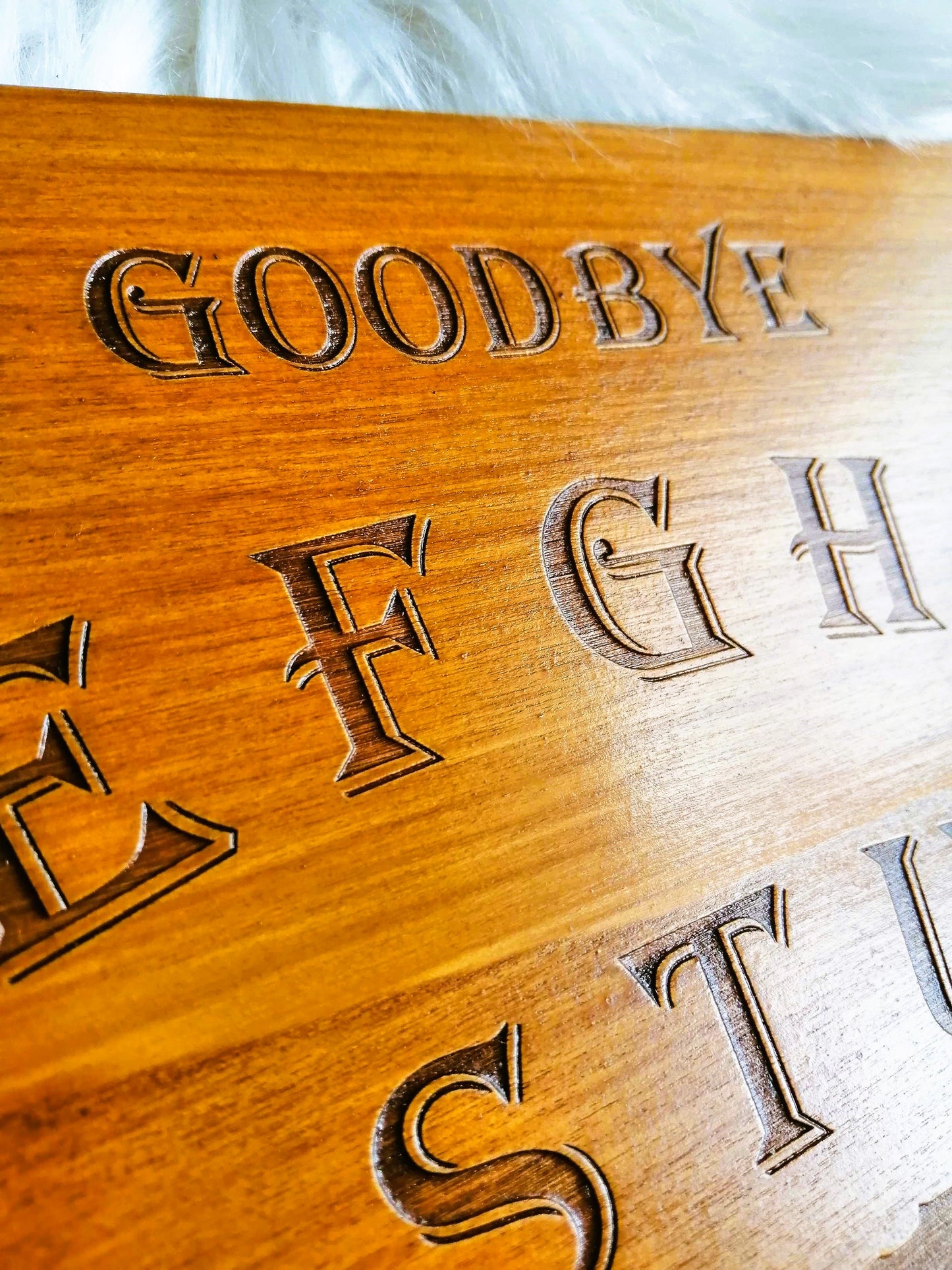 Planche Ouija Pazuzu Artisanale - Grand Format, Bois de Qualité, Divination ésotérique Inspirée de l'Exorciste